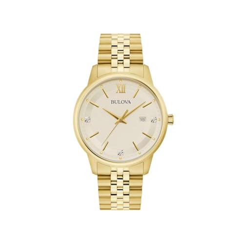 Bulova 97D125 Men's Gold Tone Stainless Steel Gold with Date